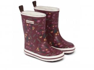 HOLÍNKY/SNĚHULE BUNDGAARD SAILOR RUBBER BOOT WARM - WINTER FLOWER - ZIMNÍ KVĚTINY - S KOŽÍŠKEM Velikost: 28