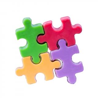 CANDY SOAP Puzzle mýdlo - fialové 30 g Barva: Růžová