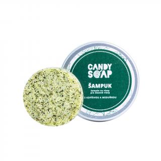 CANDY SOAP Tuhý šampon s kopřivou a meduňkou - pro mastné vlasy - CESTOVNÍ 24 g
