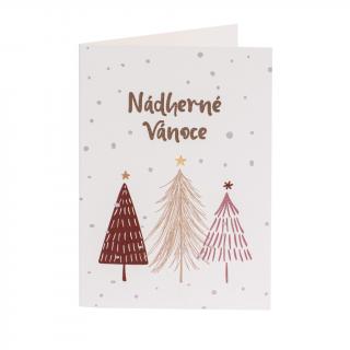 CANDY SOAP Vánoční přání - stromečky, 1 ks s obálkou