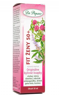 Dr. Popov Bylinné kapky Fit ženy 50+, 50ml