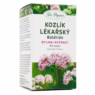 Dr. Popov Kozlík lékařský (bylina + extrakt), 60 k (Dr. Popov Kozlík lékařský (bylina + extrakt), 60 kapslílina + extrakt) 60 kapslí)