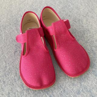 Beda Barefoot Textilní obuv BF 060010/W Pink shine (Beda BF 060010/W)