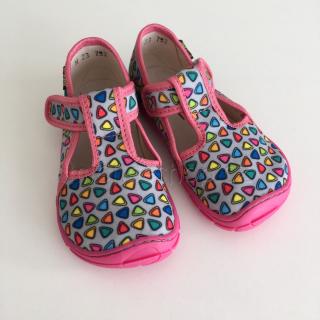 Fare Bare dětské papuče na suchý zip růžová (Fare Bare 5103461)