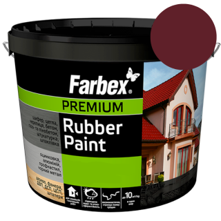 Gumová univerzální barva pro ochranu a vzhled vašich povrchů - Farbex  6 Kg (60 m²)