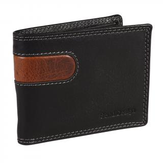 Malá pánská kožená peněženka SendiDesign B-012 černá