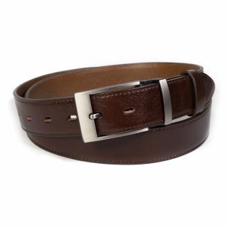 Pánský kožený opasek Penny Belts Christophe tmavě hnědý Délka: 105 cm