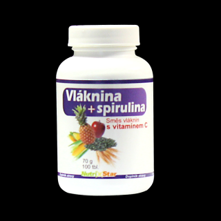 Nutristar Vláknina + Spirulina 100 tbl.