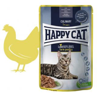 Kapsička Happy Cat MEAT IN SAUCE Culinary Land-Geflügel 85g