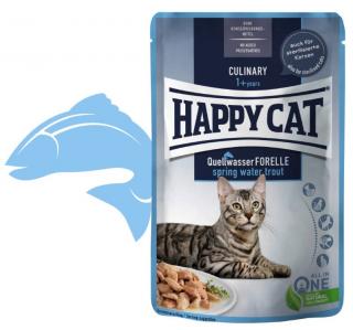 Kapsička Happy Cat MEAT IN SAUCE Culinary Quellwasser-Forelle / Pstruh 85 g