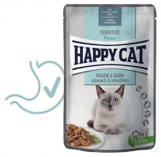 Kapsička Happy Cat MEAT IN SAUCE Sensitive Magen & Darm / Žaludek & střeva 85 g