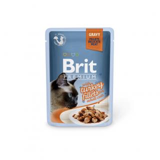 Brit Premium Cat filety s krocanem ve šťávě pro dospělé kočky 85g