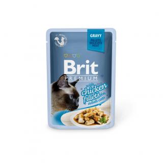 Brit Premium Cat filety s kuřetem  ve šťávě pro dospělé kočky 85g
