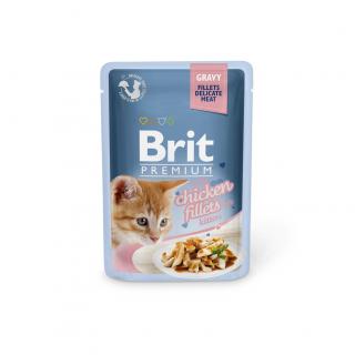 Brit Premium Cat filety s kuřetem ve štávě pro Koťata 85g