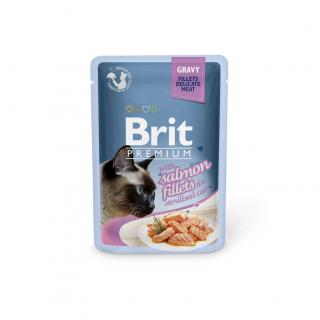 Brit Premium Cat filety s lososem ve šťávě pro kastrované kočky 85g