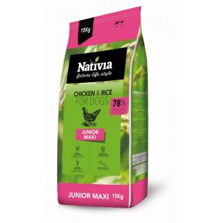 Nativia Junior maxi - Chicken&Rice 15 kg