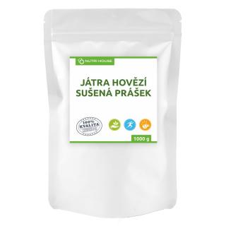 NutriHouse JÁTRA HOVĚZÍ SUŠENÁ PRÁŠEK 1 kg sáček