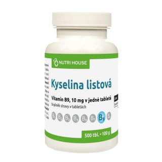NutriHouse Kyselina listová - Folacin (vit. B9) 500 tbl. (Vitamin B9)