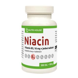 NutriHouse NIACIN (vit. B3) 500 tbl. (Vitamin B3)