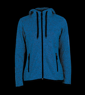 Dámská pletená fleecová mikina - Modrá Velikost: XL, Barva: Modrá