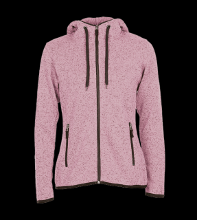 Dámská pletená fleecová mikina - Růžová Velikost: L, Barva: Fialová