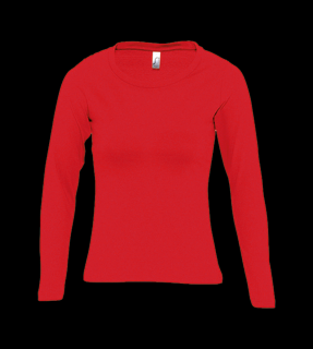 Dámské tričko Long Classic - Red Velikost: L, Barva: Červená
