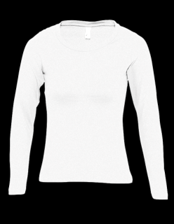 Dámské tričko Long Classic - White Velikost: L, Barva: Bílá