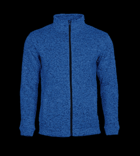 Pánská mikina Pletená Fleece - Blue Melange Velikost: L, Barva: Modrá