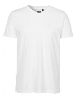 Pánské tričko LEX Natura - V-Neck White Velikost: L, Barva: Bílá