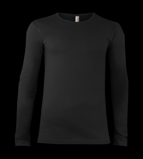 Pánské tričko Long M - Deep Black Velikost: XL, Barva: Černá