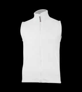 Unisex fleecová vesta - Bílá Velikost: XL, Barva: Bílá