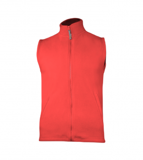 Unisex fleecová vesta - Červená Velikost: L, Barva: Červená