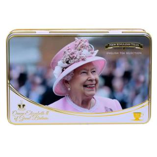 Černý čaj English Tea Selection 72 sáčků v dárkové plechovce Queen Elizabeth II - New English Teas