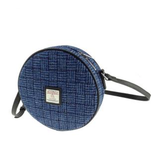 Kabelka Bannock Harris Tweed - Blue Basket Weave
