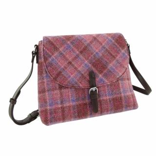 Kabelka Torridon Harris Tweed - Pink Check