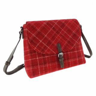 Kabelka Torridon Harris Tweed - Red Check