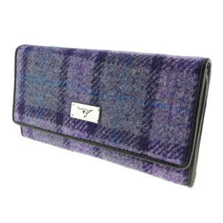 Peněženka Tiree Harris Tweed Bold Purple Check - Glen Appin