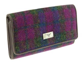 Peněženka Tiree Harris Tweed Heather Check - Glen Appin