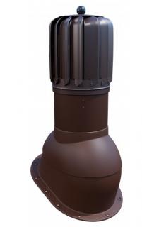 ROTOX - B - Střešní větrací komínek s turbínou pr. 150 mm, hnědá ( Na ploché střechy, včetně: šindelů, plochých plechů a falcovaných krytin)