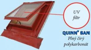 Střešní vikýř UNIVERZÁL - pro všechny typy střešních krytin 60x60 cm, Antracit (Výlezové okno s horním otevíráním)