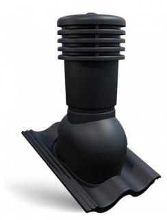 VENTEOS - Větrací střešní komínek pro Moravská a Hodonka, černá (Konstrukce komínka podporuje větrání pomocí větrné energie a zajišťuje správný tah)