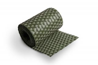 Polyrattan Hnědozelená, Stínící páska v.19 cm, 255 cm