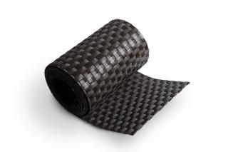Polyrattan Tmavě Hnědá, Stínící páska v.19 cm, 255 cm