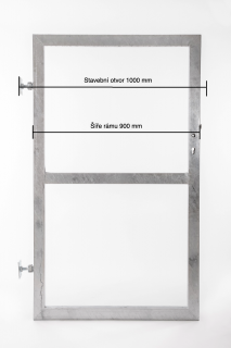 Rám branky pro vlastní výplň š.1000 x v.1000 mm s příčníkem