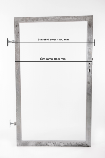 Rám branky pro vlastní výplň š.1100 x v.1000 mm bez příčníku