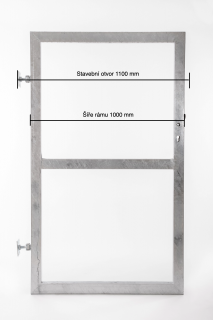 Rám branky pro vlastní výplň š.1100 x v.2000 mm s příčníkem