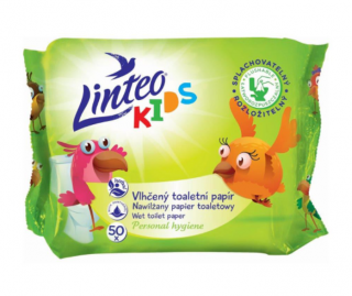 Dětský vlhčený toaletní papír Linteo KIDS 50ks