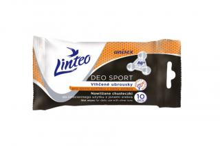 Linteo Deo Sport pro denní potřebu s ionty stříbra unisex vlhčené ubrousky 10 ks