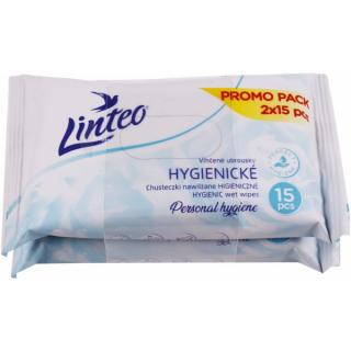 Linteo Ubrousky vlhčené hygienické pro denní potřebu 2 x 15 ks (2x15ks)