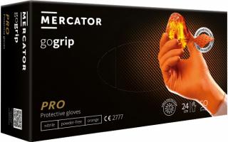 Mercator Medical gogrip jednorázové nitrilové orange 50 ks (Nepudrované jednorázové ochranné rukavice)